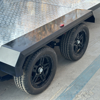 Remolque de Plataforma Inclinable de Acero Económico para Transporte de Autos con Elevación Hidráulica, Frenos Eléctricos/de Aire, Capacidad de Carga de 1001-2000 kg