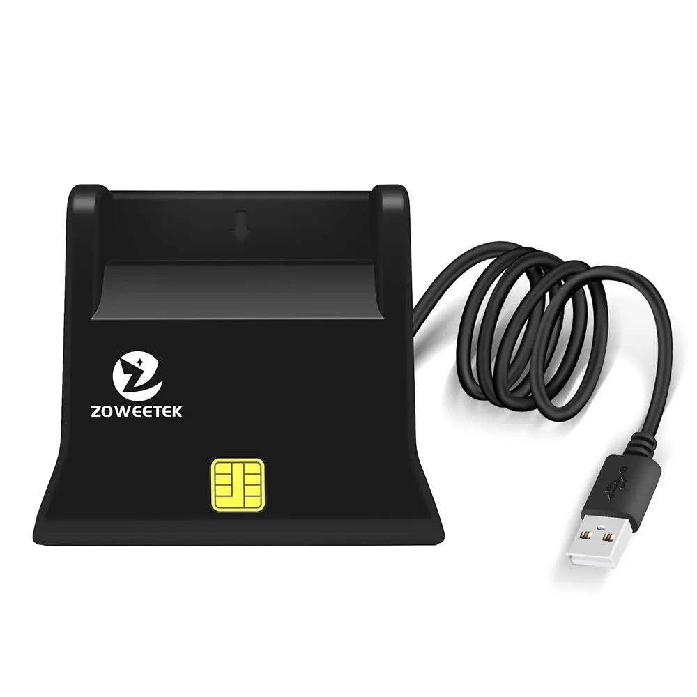 New Zoweetek ZW-12026-3 Smart Credit Card Reader with USB 2.0 CCID 1 Card Reader for ISO 7816 EMV CAC USB IC ID Cards