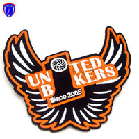 Badge brodé de motards, produit personnalisé avec design d'aile pour vêtements