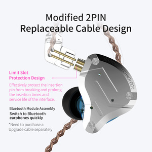 Stéréo original <span class=keywords><strong>KZ</strong></span> ZS10 Pro avec bouchons d'oreille pour microphone Écouteurs filaires intra-auriculaires Écouteurs de surveillance HIFI Réduction du bruit sportif - Product Image 6