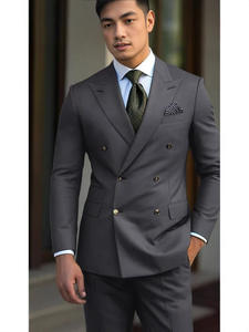 Nuovo <span class=keywords><strong>Abito</strong></span> da <span class=keywords><strong>Uomo</strong></span> <span class=keywords><strong>Marrone</strong></span> Italiano Doppiopetto con Revers a Punta, Smoking da Sposo, Completo Formale su Misura, Blazer e Pantaloni in Lana Pettinata da <span class=keywords><strong>Uomo</strong></span> (2 Pezzi) - Product Image 6