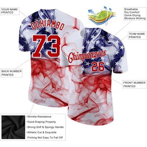 T-shirt de baseball personnalisable à col rond, uniforme de sport personnalisé avec nom et numéro imprimés pour hommes, femmes et jeunes, technique brodée - Product Image 1