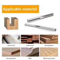 Fraise droite à 2 cannelures en carbure de tungstène pour routeur CNC, outil de gravure et de découpe pour le bois, l'acrylique et le PVC