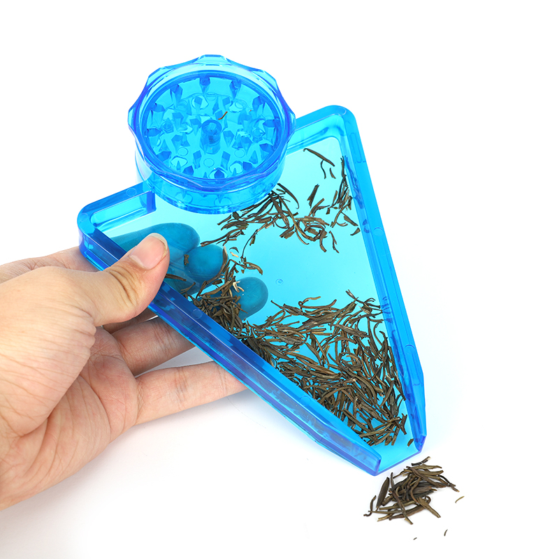 Custom Plastic Tobacco Grinder, Smoking Accessories, Triangle, Mini, Portable, Tobacco, Spice, manual Crusher для Smoke, Wholesale