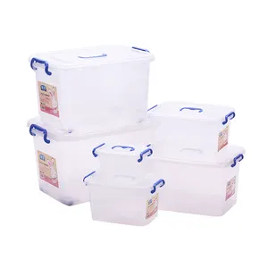 Kotak penyimpanan multifungsi, dapat ditumpuk 15L mainan plastik bening pakaian Quilt wadah penyimpanan - Product Image 1