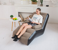 Canapé-Lit Paresseux Gonflable en Forme de S IStapromo Cadeaux pour Extérieur et Intérieur, Fauteuil et Canapé Gonflable Confortable, Repose-Pieds de Loisirs