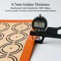Tapis de cuisson en silicone et fibre de verre extra épais de 0,7 mm, certifié LFGB FDA, tapis à pâtisserie antiadhésif professionnel pour four commercial