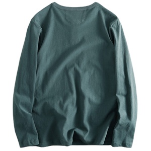 Sudadera informal transpirable de Algodón 100% con logotipo personalizado, camiseta <span class=keywords><strong>Henley</strong></span> básica de manga larga con <span class=keywords><strong>cuello</strong></span> redondo de 3 botones para hombre, primavera y otoño - Product Image 2