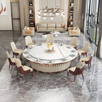Meubles commerciaux de luxe, table ronde et chaises pour salle VIP d'hôtel, salle de banquet d'hôtel, table et chaises de restaurant privé haut de gamme