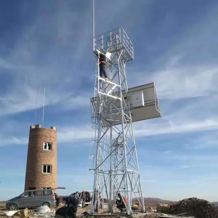 Angle Steel Fire Protection Watching Tower Monitoring System Watchtower ...