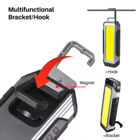 Lampe torche LED de camping en plastique ABS rechargeable USB pour jardin extérieur Lampes de poche de travail