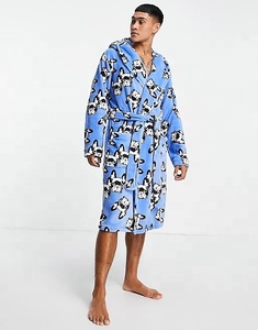 KY grande taille hommes vêtements <span class=keywords><strong>de</strong></span> nuit capuche fixe col châle cravate ceinture poches latérales polaire <span class=keywords><strong>robe</strong></span> <span class=keywords><strong>de</strong></span> <span class=keywords><strong>chambre</strong></span> peignoirs hommes pyjamas chauds - Product Image 2