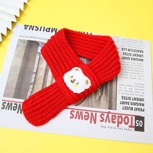 Pet Dog Scarf Knit Winter Warm Cartoon Bear Pattern Soft Neck Warmer For Bichon Frise Shiba Inu Cats - Product Image 5