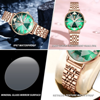 Jam Tangan Wanita Elegan Binbond N586 586 Quartz Kulit Baja Tahan Air Tanggal Otomatis Bisnis Kasual Mewah