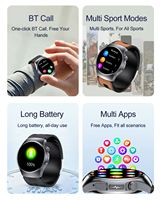 Reloj Inteligente ERON Nuevo 4G GS206 con Bomba de Aire, Presión Arterial, ECG, Tarjeta SIM, Pantalla AMOLED HD, Monitor de Frecuencia Cardíaca y Sueño para Hombres