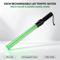 Bâton de signalisation clignotant non réfléchissant de 54 cm pour la sécurité routière avec batterie rechargeable - Vente en gros disponible Lb