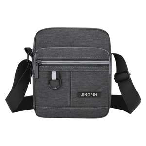 Sac bandoulière multi-poches gris durable unisexe extensible décontracté pour usage quotidien - Product Image 4