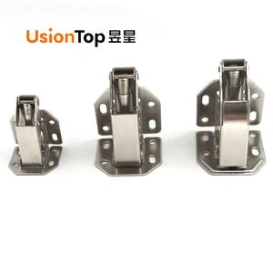 UsionTop 両開き隠しソフトクローズドアヒンジ 金属製 4インチ 油圧ヒンジ キッチン/ワードローブ/家具/キャビネット用 フロッグヒンジ - Product Image 4