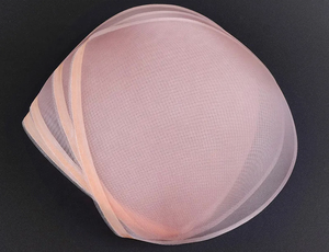 Une seule pièce/lot de bonnet de perruque en dentelle suisse mono-filament <span class=keywords><strong>beige</strong></span> réglable avec un filet à cheveux élastique <span class=keywords><strong>snood</strong></span> - Product Image 2