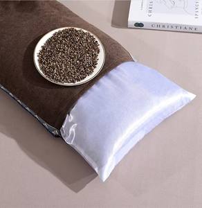 Le noyau d'oreiller de sarrasin entier de 35*55cm peut être démonté et l'oreiller de velours lavé protège la vertèbre cervicale - Product Image 4