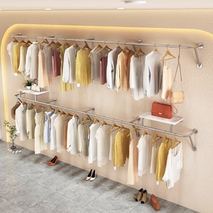 Moderno Exhibidor Colgante Ecológico para Ropa <span class=keywords><strong>de</strong></span> Mujer, Estante <span class=keywords><strong>de</strong></span> Pared para Tiendas Minoristas - Product Image 2