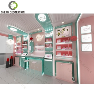 Vitrine de présentation de cosmétiques de luxe avec éclairage LED - Étagère de présentation de parfums haut de gamme pour salon de beauté, magasin de détail - Product Image 1