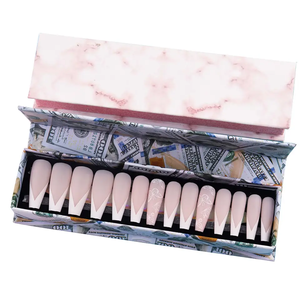 Bon <span class=keywords><strong>Prix</strong></span> Vente Chaude <span class=keywords><strong>Faux</strong></span> Ongles boîte d'emballage <span class=keywords><strong>gel</strong></span> Ongles presse sur 24 pcs ongles conseils avec de la colle pour les filles - Product Image 4