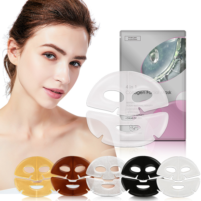 Best Selling Huidverzorging Custom Sheet Masker Hyaluronzuur Clear Gel Gezicht Clear Gel Gezichtsbehandeling Masker Crystal