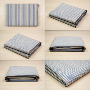 Tela de Algodón Khadi 100% Orgánica de Alta Calidad, Peso Medio, Tejida, Rayas Amarillas y Azules, Transpirable, de Secado Rápido, para Faldas de Niños - Product Image 3