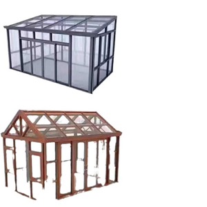 Véranda en verre, maison en verre, toit plat en verre trempé, design contemporain, utilisation en villa, installation sur site - Product Image 1
