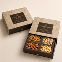 Caja de Embalaje de Cartón para Chocolate, Impresa, de Lujo, Personalizada, de Grado Alimenticio, Ecológica, Rectangular, para Dulces y Frutos Secos