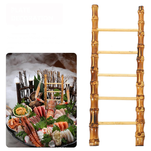 Decorazione giapponese gingillo vassoio piatto di ghiaccio secco decorazione antipasto Sushi Sashimi disposizione <span class=keywords><strong>Mini</strong></span> scala di bambù - Product Image 1