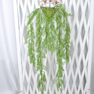 Plantes artificielles Ruyin, plante suspendue 100 cm, simulation de fougère en plastique, décoration pour intérieur et extérieur - Product Image 2