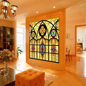 Dôme en <span class=keywords><strong>vitrail</strong></span> peint à la main pour plafond de bâtiment religieux, lucarne de villa de luxe, <span class=keywords><strong>verre</strong></span> trempé courbé à chaud, motif personnalisé 16m - Product Image 1