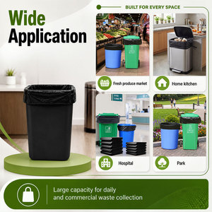 ถุงขยะพลาสติกสีดำสำหรับงานอุตสาหกรรม ยี่ห้อไท่หยาง ผลิตจาก LDPE HDPE  แบบปิดผนึกด้วยความร้อน ถุงใส่ขยะ ถุงขยะ PE ผลิตในจีน - Product Image 5