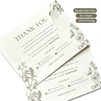 Cartes de remerciement personnalisées avec logo et texte imprimés, petites séries pour petites entreprises