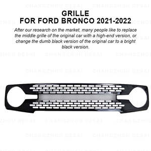 Accesorios Exteriores para Automóviles 2021 <span class=keywords><strong>2022</strong></span> 2023, Kit de Carrocería de Repuesto, Parrilla Delantera Negra/<span class=keywords><strong>Blanca</strong></span> Brillante para Ford <span class=keywords><strong>Bronco</strong></span> de 2/4 Puertas - Product Image 4