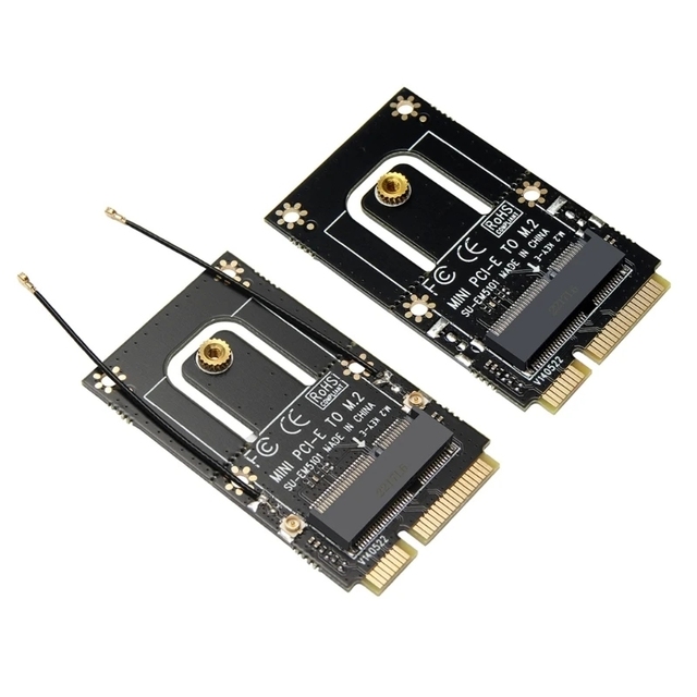 M.2 NGFF to Mini PCI-E (PCIe+USB) Adapter for M.2 Wifi BT Wireless Wlan Card for Intel AX200 9260 8265 8260 Key NGFF E for M2