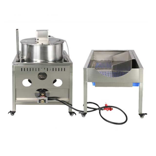 China Stainless Steel Commercial Caramel Kettle Corn Popcorn Making Machine for Sale