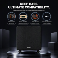 Caisson de basses actif OKON 12 pouces, enceinte de basses en bois 200W de puissance maximale, pour KTV, home cinéma, scène, basses fréquences, entrée RCA XLR
