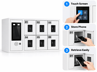 Casier de stockage intelligent multi-portes avec reconnaissance faciale et empreintes digitales pour téléphones portables, fabriqué en Chine