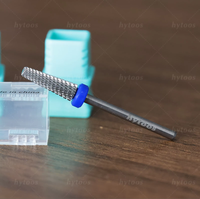 HYTOOS 4mm 5 en 1 Embouts de ponceuse à ongles professionnels en carbure pour acrylique, outil de dépose de vernis gel, accessoires pour ponceuses électriques