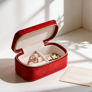 Luxury Velvet Portable Travel Jewelry <b>Box</b> <b>Mini</b> Organizer For Earrings Rings Necklaces - Product Image 4