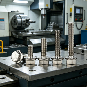304 Stainless Hex Flange Bolt Wholesale From Vietnam CNC Factory Galvanized Rust Resistant ISO M5 M12 General Fixing <b>Fastener</b> - Product Image 1