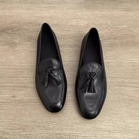 Mocassins plats rétro à pampilles pour femme, style britannique, petites chaussures en cuir pour femme 918