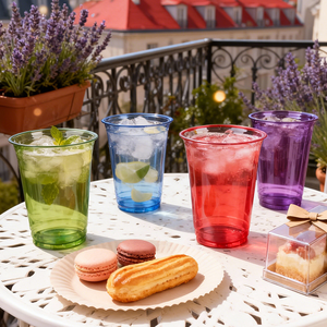 Gobelet rond personnalisé en plastique coloré de 16 oz pour animaux de compagnie, avec logo personnalisé, pour fêtes et événements festifs - Product Image 3