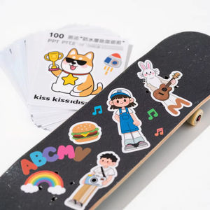 Autocollants en gel découpés sur mesure, design de dessin animé, logo original, matériau personnalisé, adhésif imperméable, vernis UV, autocollant découpé à la forme - Product Image 5