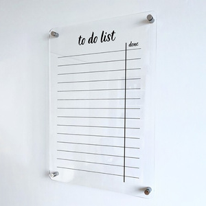 Planificateur hebdomadaire et quotidien en acrylique avec support en bois, tableau effaçable <span class=keywords><strong>à</strong></span> sec en acrylique, liste de choses <span class=keywords><strong>à</strong></span> <span class=keywords><strong>faire</strong></span> <span class=keywords><strong>à</strong></span> domicile, tableau avec marqueur pour couple - Product Image 2