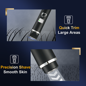 안전한 2-in-1 남성용 무선 전기 면도기 세척 가능한 플랫 블레이드 면도기 바디 그루밍 고품질 - Product Image 2