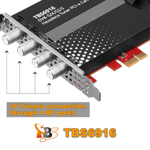 DVB-S2X/S2/S 16 Tuner PCIe thẻ kỹ thuật số thu truyền hình vệ tinh IPTV streaming thẻ miễn phí DVB-S2 PCIe thẻ tbs6916 cho ottsystem - Product Image 2